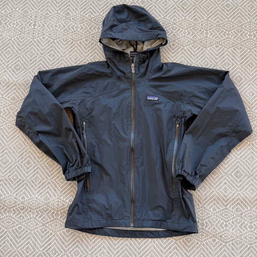 Patagonia Rain Shadow Jacket Womens XS Black Waterproof Windbreaker Zip Pockets